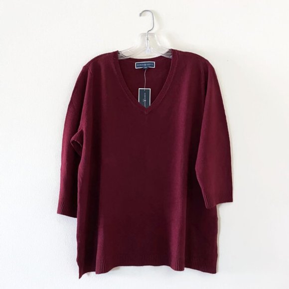Soft and cozy sweater, V neck blouse - Picture 1 of 7